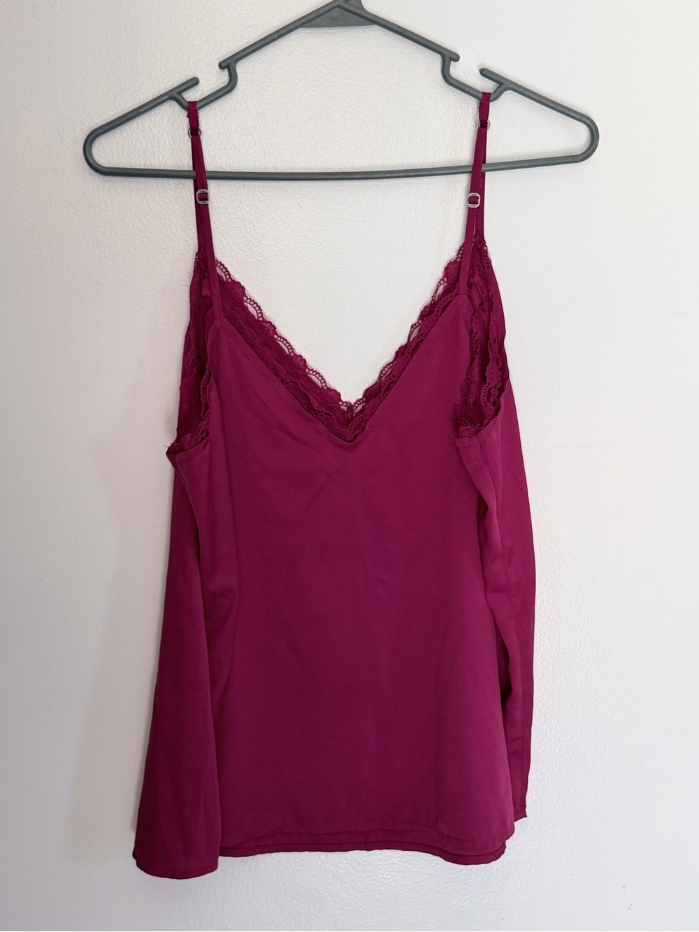 Abercrombie & Fitch Magenta Lace-Trim Camisole